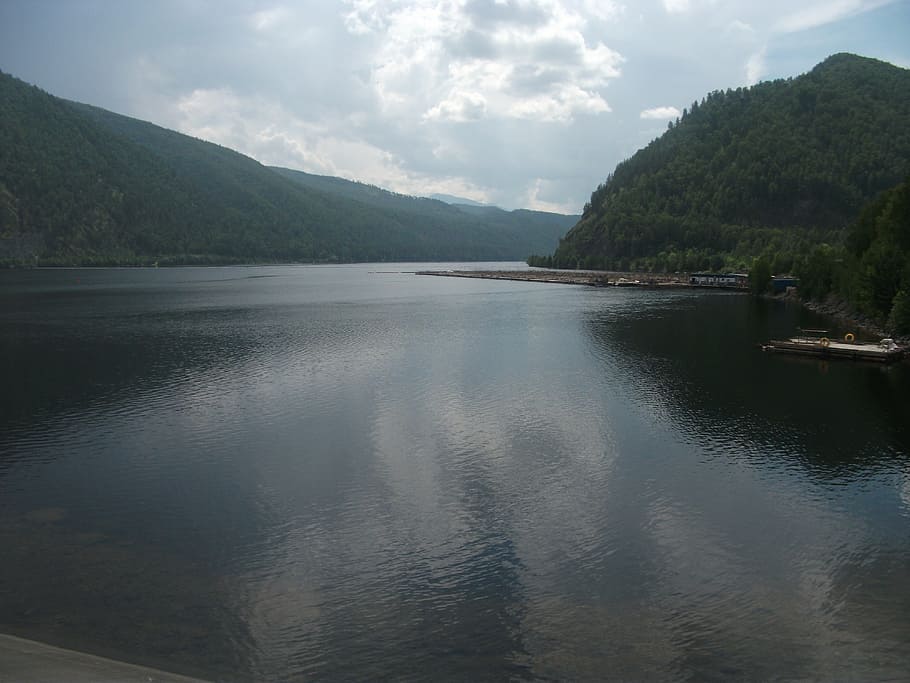 river, yenisei, sayanogorsk, nature, mountain, lake, water, landscape, scenics - nature, beauty in nature