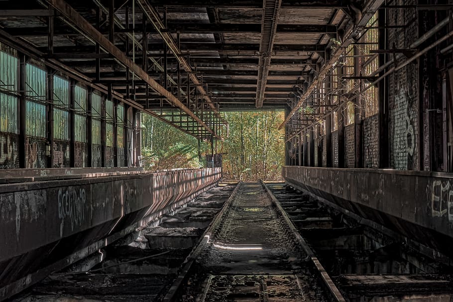 abandoned train station, lost places, pforphoto, old factory, leave, decay, lapsed, building, factory, old