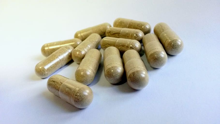 brown, medication capsule lot, capsule, herbal medicine, drug, healthcare and medicine, dose, medicine, pill, vitamin
