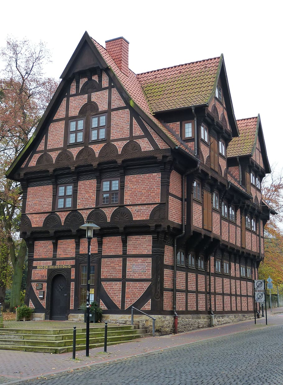 Stadthagen, Baixa Saxônia, Fachwerkhaus, treliça, cidade velha, historicamente, arquitetura, barra, madeira, construção