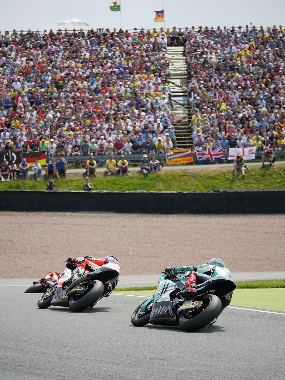 motorcycle, race, moto gp, sachsenring, moto 2, germany, sport, sports Race, sports Venue, competition