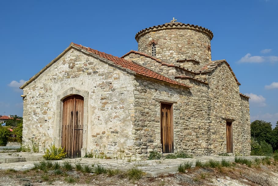 chipre, kato lefkara, iglesia, antiguo, piedra, ortodoxo, cristianismo, medieval, siglo 12, edificio