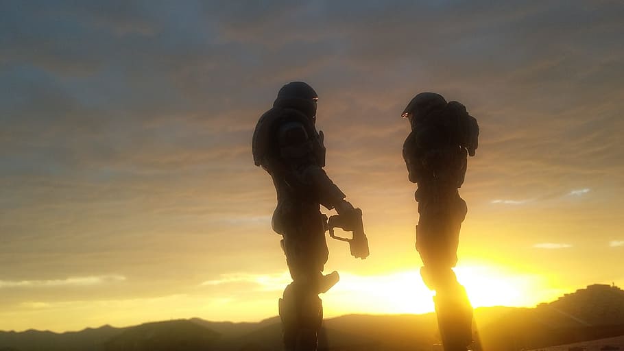 Spartan, Buck, Halo, Halo, World, spartan buck, halo, halo world, halo picture, master chief picture, sunset