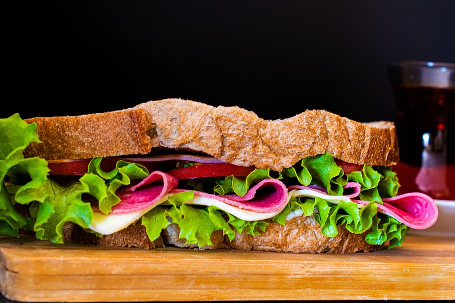 sandwich, food, lunch, breakfast, bread, cheese, eat, burger, restaurant, fresh