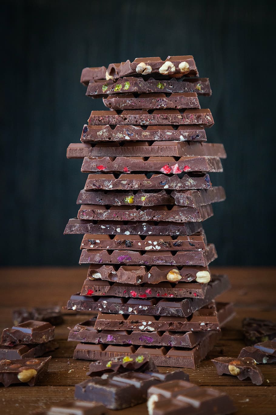 pile, chocolate bars, chocolate, abundance, sweets, candy, food, chocolate candy, dessert, products