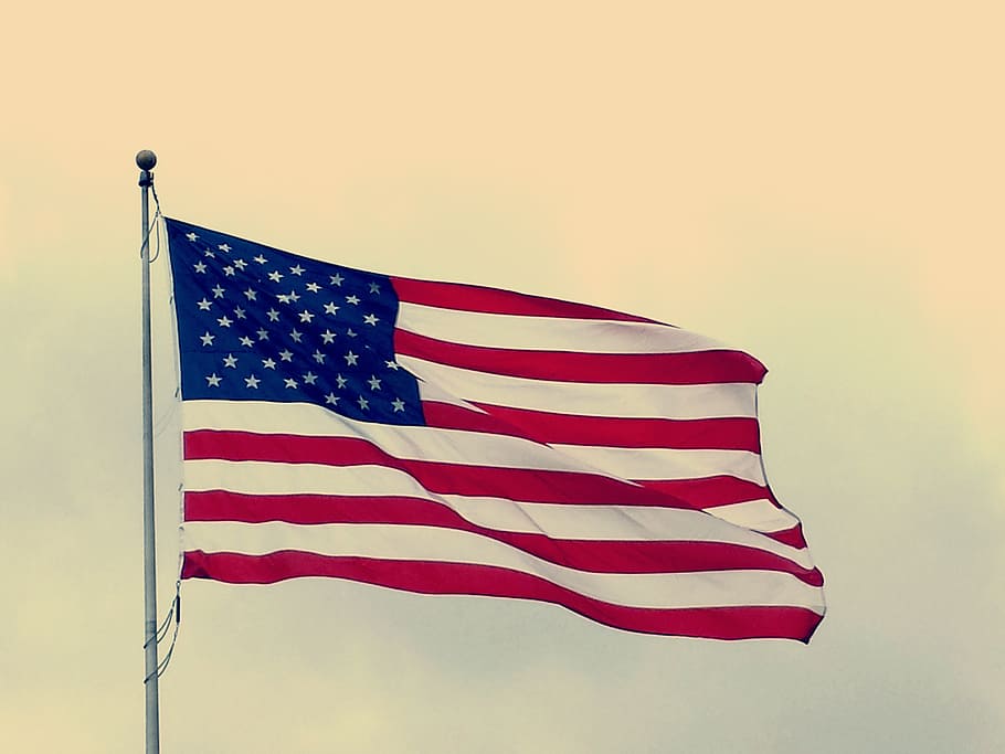 Bandera de EE. UU., bandera estadounidense, bandera, símbolo, EE. UU., nacional, rojo, unido, estados, patriótico