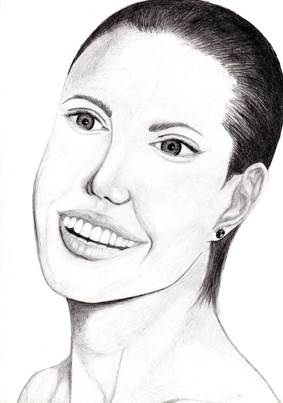 Angelina Jolie Art Drawing  Drawing Skill