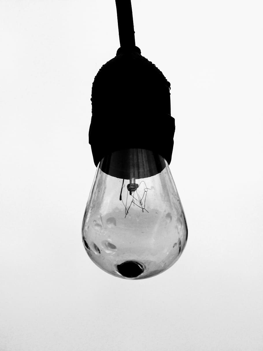 lâmpada, luz, iluminação, lâmpadas, preto e branco, arte, criatividade, lâmpada lâmpada, tecnologia, elétrica lâmpada