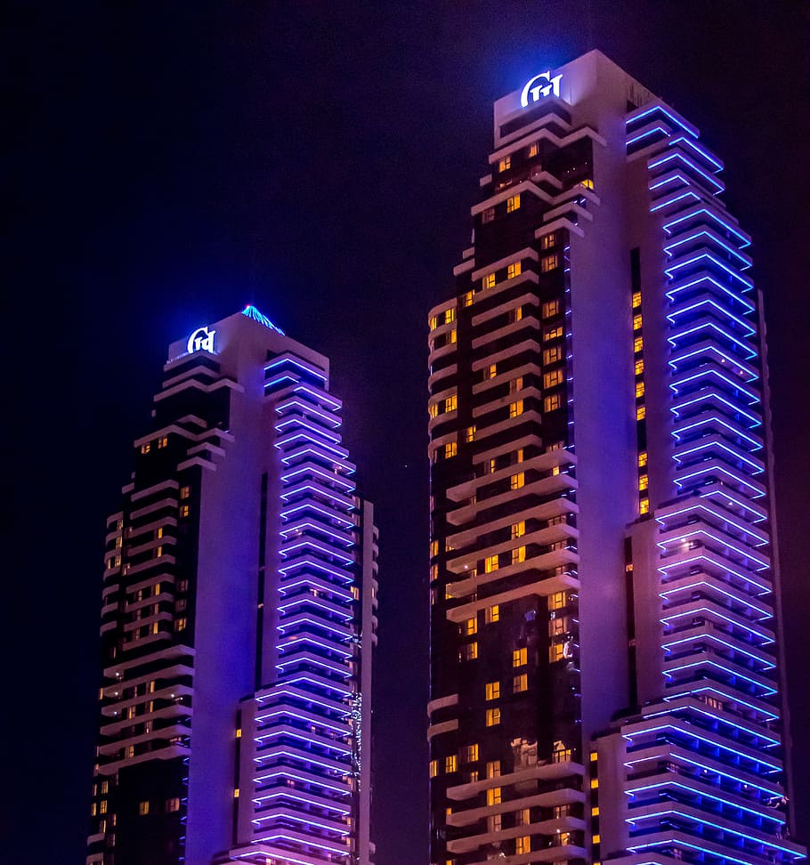 Dubai, edificios, rascacielos, ciudad, torre, arquitectura, oficina, superestructura, aglomeración, raspador