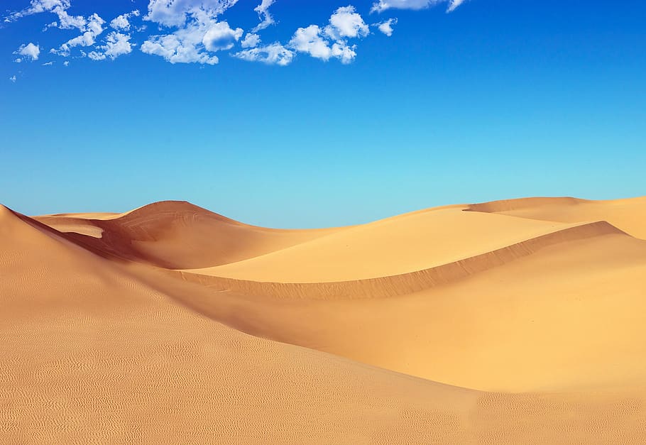 desert, dune, sand, dry, hot, sahara, africa, nature, landscape, adventure