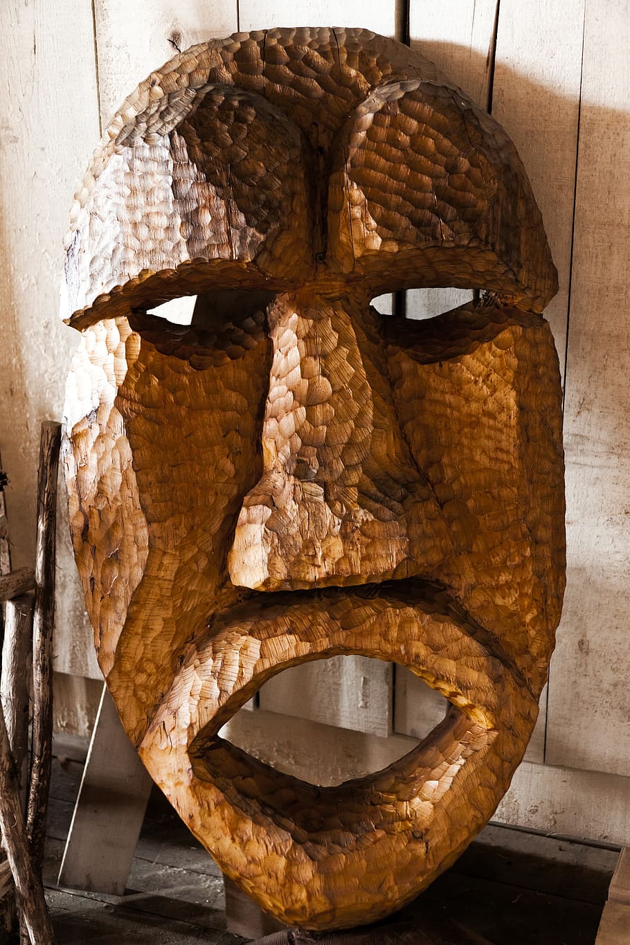 brown mask decor, african, art, carved, ceremonial, craft, culture, face, handmade, mask