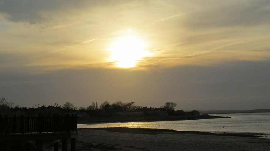 spring, harbor, barnstable harbor, cape cod, sunset, water, sky, scenics - nature, sun, tranquility