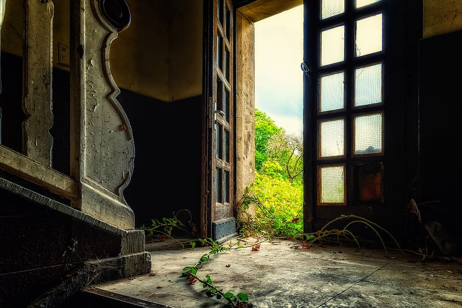 abandoned places, house, floor, door, abandoned, decay, building, dilapidated, shabby, mystical