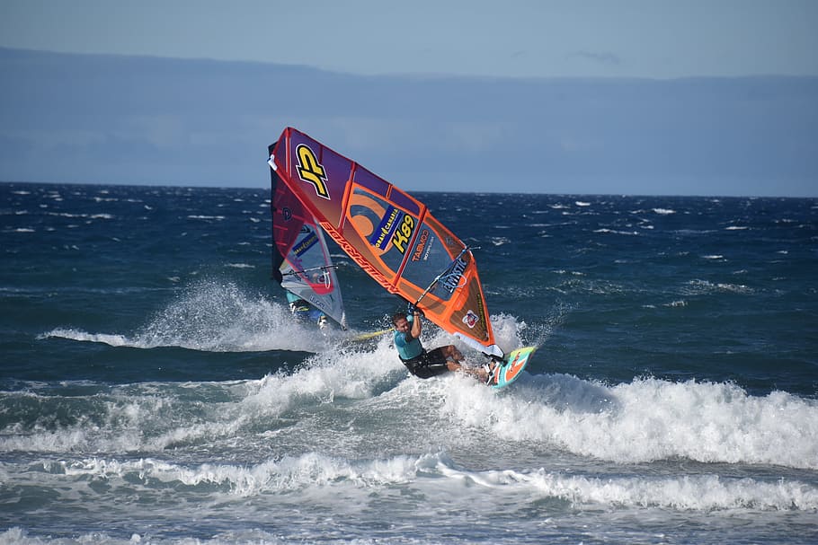 windsurfing, gran canaria, Windsurfing, Gran Canaria, windsurfing cup, pozowinds, wind waves, sports, beach and windsurfing, sea, wave