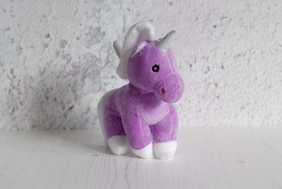 unicorn, toy, cuddly, cute, animal, fun, fantasy, magic, purple, stuffed toy