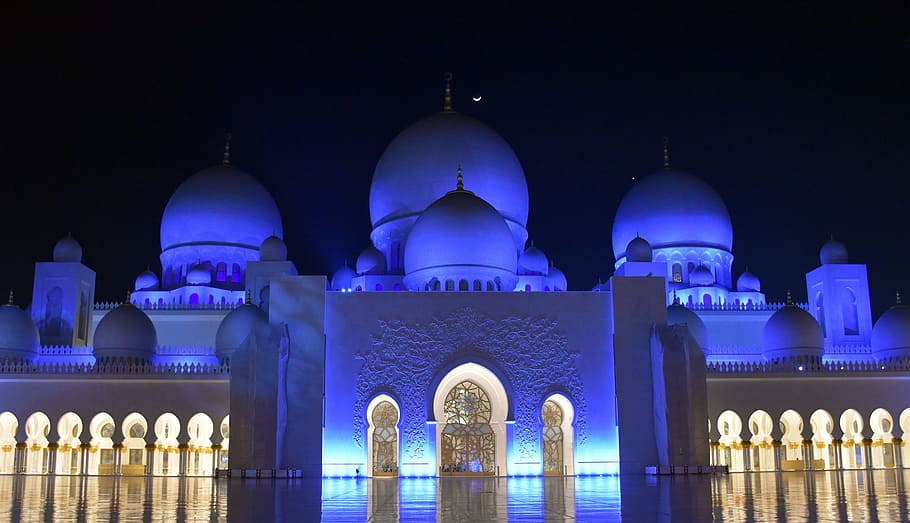sheikh zayed mosque, abhu dhabi, tourism, muslim, religion, islamic, landmark, monument, religious, famous
