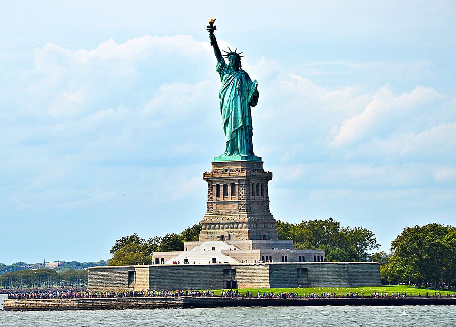 アメリカ合衆国, 自由, 身長, ニューヨーク, dom身長, 自由の女神, ニューヨーク市, 自由の島, 像, マンハッタン-ニューヨーク市