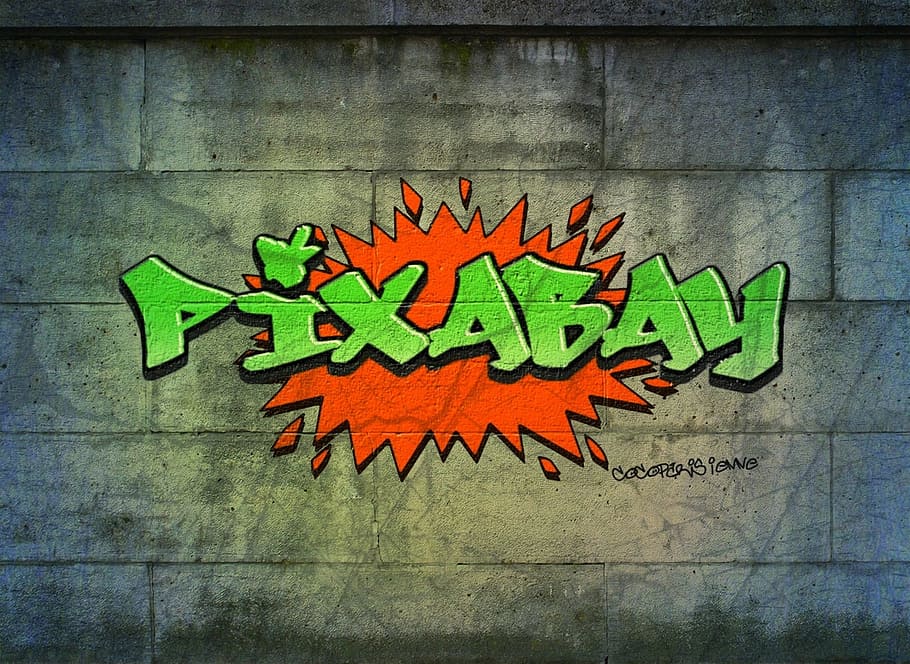 graffiti, logo, pixabay, lettering, company logo, text, image database, font, name, tribute