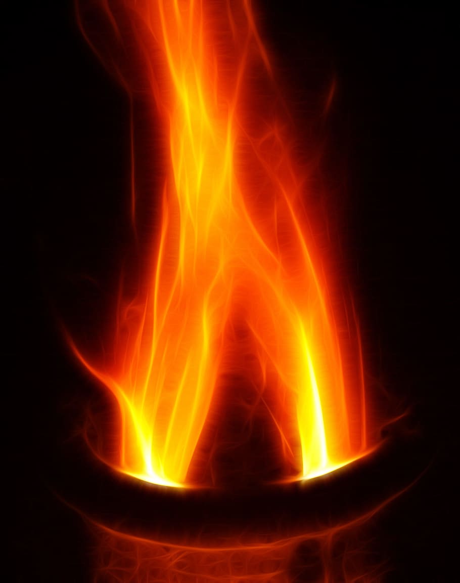 赤い炎, 火, 抽象, ハイス, 書き込み, 暖炉, オーブン, キャンプ, 炎, ダンス