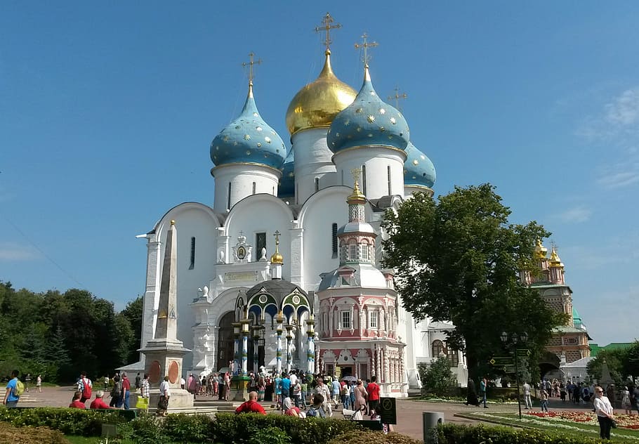 russia, sergiev posad, trinity-sergius lavra, showplace, dome, sky, orthodoxy, architecture, sergius of radonezh, church