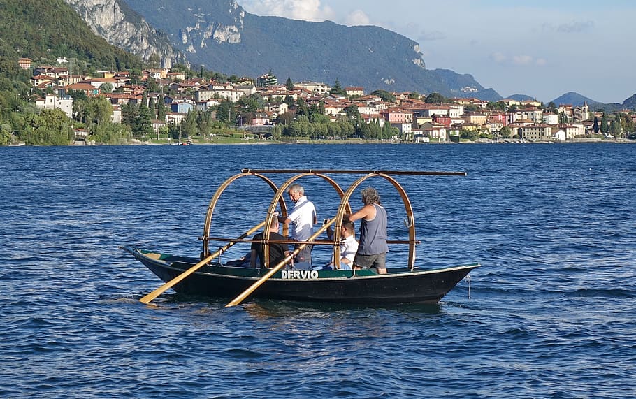 Boat, Lake Como, Lecco, lucia, boat lake, boats, blue, lake, italy, water