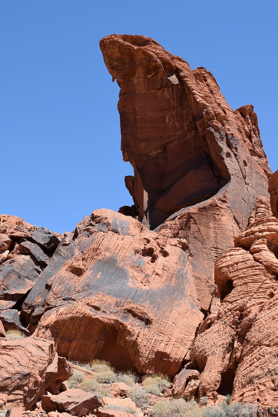 desert, rock formations, the valley of fire, geology, nevada, sandstone, massive shedding, rock, rock - object, rock formation