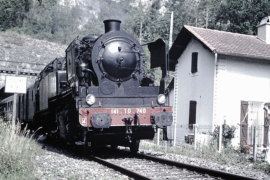 Locomotive, Steam, Track, Train, steam train, steam locomotive, sncf, rails, smoke, steam iron