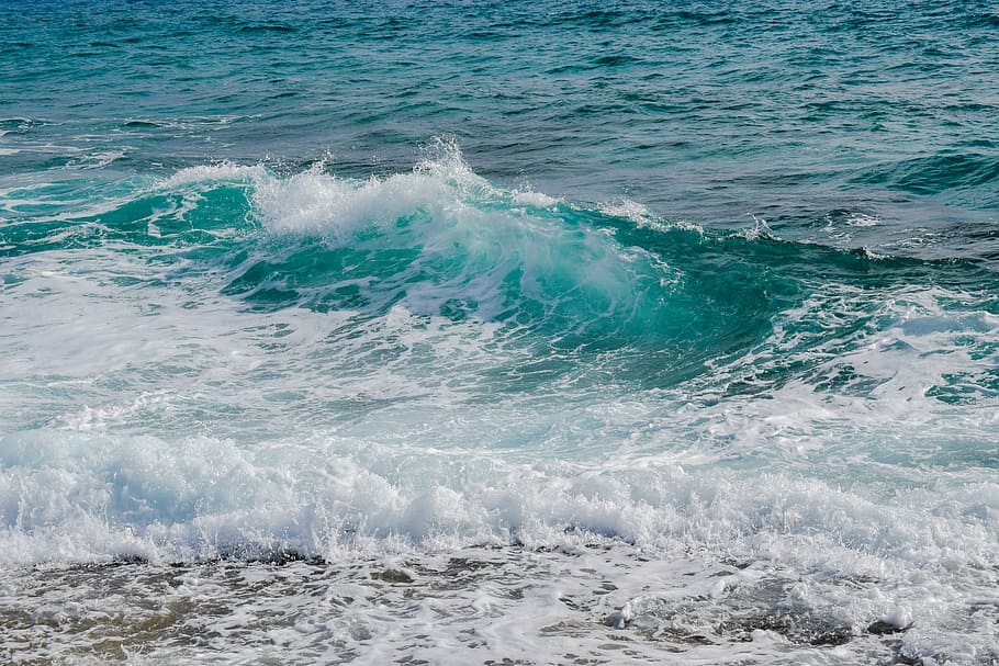 海のしっくい写真, 波, スマッシング, 海, 海岸, 自然, ビーチ, スプラッシュ, スプレー, 泡