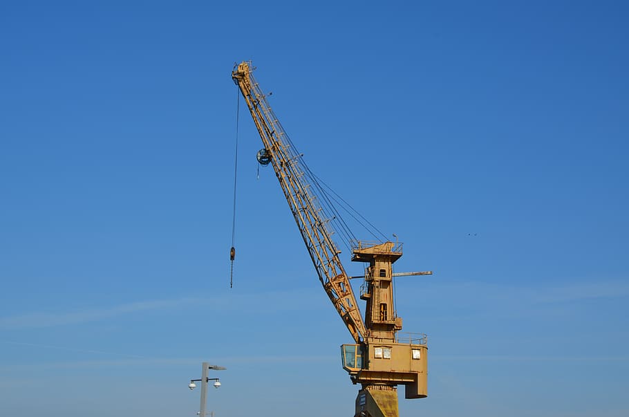 sky, industry, crane, machine, heavy, lift, equipment, crane - construction machinery, machinery, construction industry