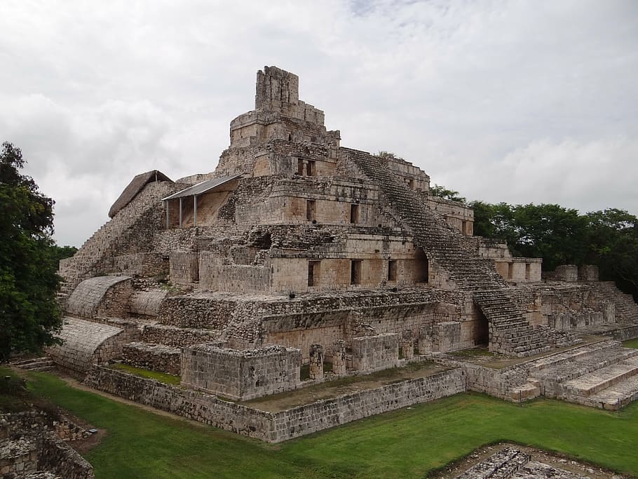 Zigurat, México, maya, antigua, templo, piedra, yucatán, mexicano, civilización, pirámide
