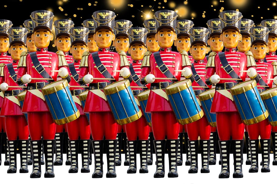 craft, figures, decoration, christmas, drum, soldier, music, marching, ore mountains, tradition
