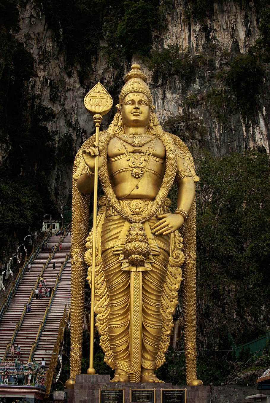 lord shiva statue, batu caves, malaysia, kuala lumpur, landmark, gold, spirituality, southeast, famous, asia
