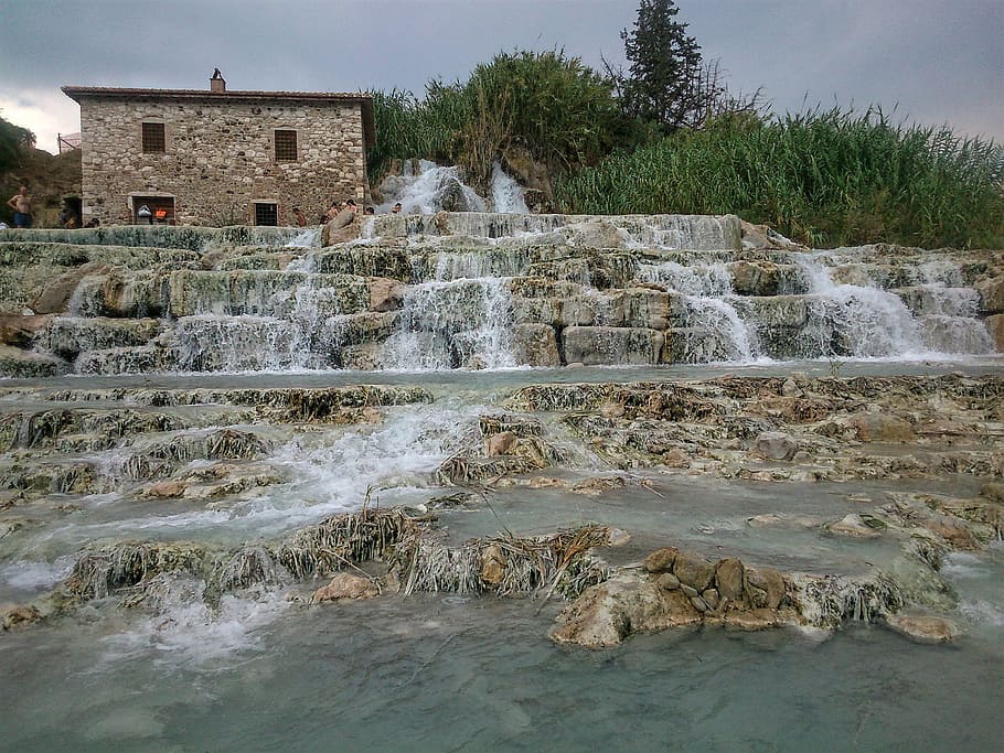 Saturnia, Spa, Tuscany, Italy, Natural, health, geothermal, water, architecture, built structure
