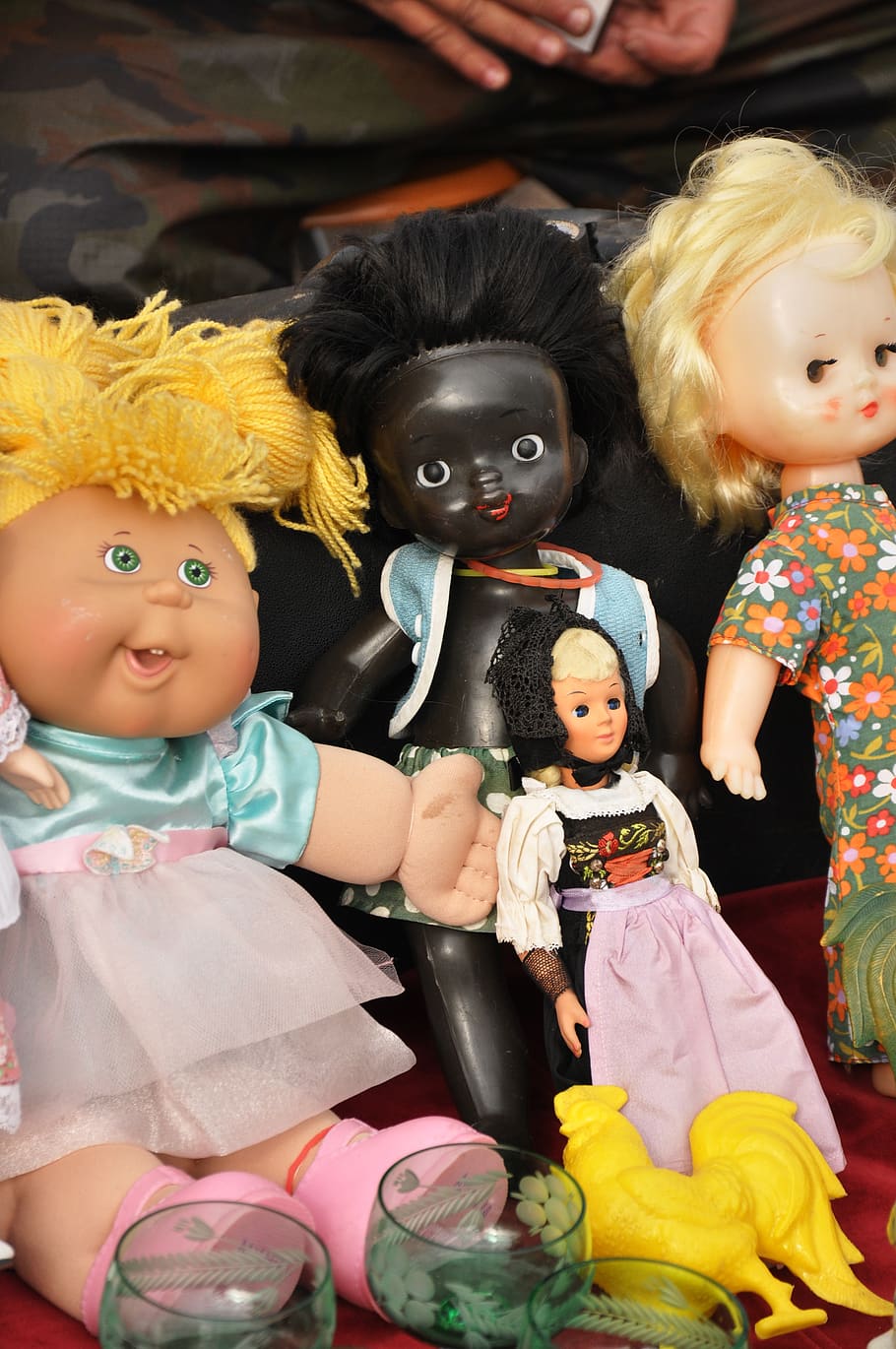 flea market, baby doll, bazaar, vintage, retro, toy, old, childhood, representation, doll