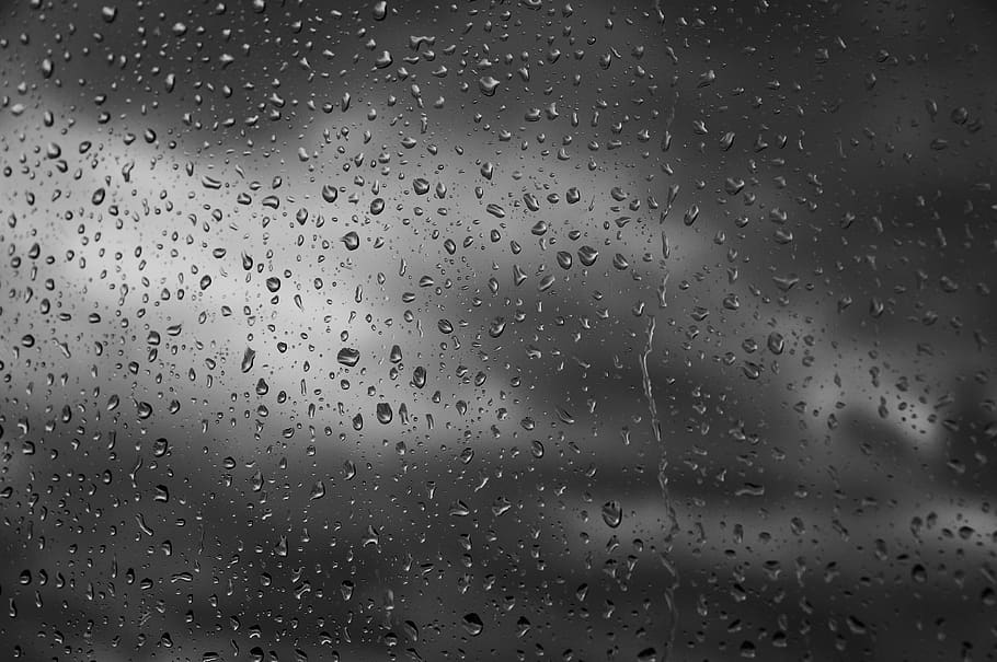 rain, storm, clouds, sky, the downpour, pane, drop, wet, glass - material, water