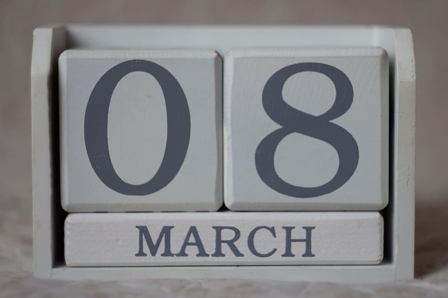 march 08, march 8, women's day, calendar, interior, symbol, woman, element, communication, number