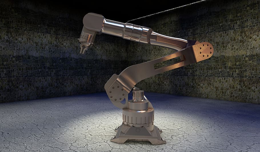 cibernética, robô, braço do robô, simulação, movimento, eletrônica, controle, manufatura, programação, braço