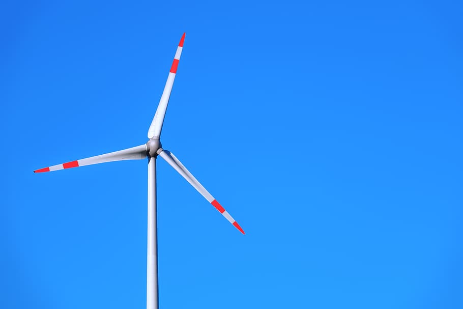 energy, wind, windmill, turbine, power, environmental, electricity, blue, electric, sky