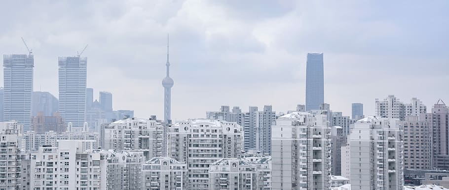 shanghai, china, skyscraper, city, skyline, building, architecture, building exterior, built structure, landscape, urban skyline