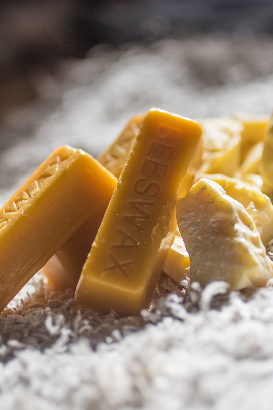 shallow, focus photography, yellow, soap, cocoa butter, cocoa, raw, beeswax, product, healthy