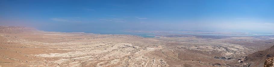 dead sea, desert, israel, landscape, sand, dry, scenics - nature, environment, blue, sky