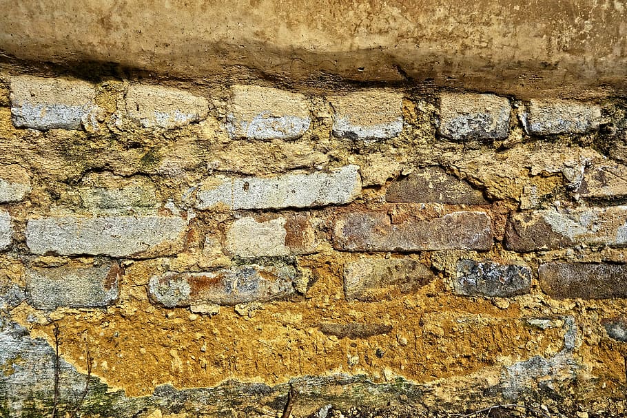 dinding bata, batu, adukan semen, pasir dan tanah liat, kuno, tradisional, tembok, maroko, teknik pembangunan afrika utara, bertekstur