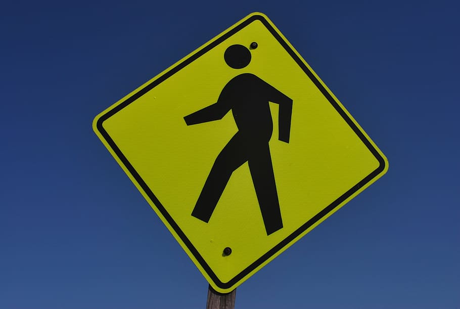 Warning, Crossing, Safety, Public, Sign, caution, traffic, street, highway, pedestrian