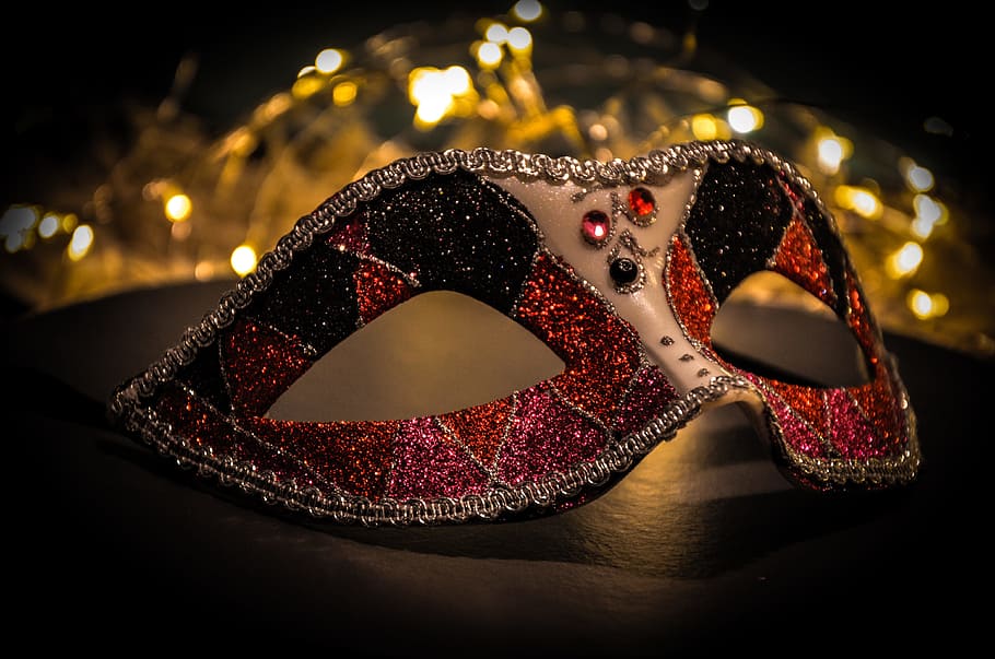 selective, focus photography, masquerade mask, venice, disguise, the ceremony, mask, the adoption of, mystery, gold