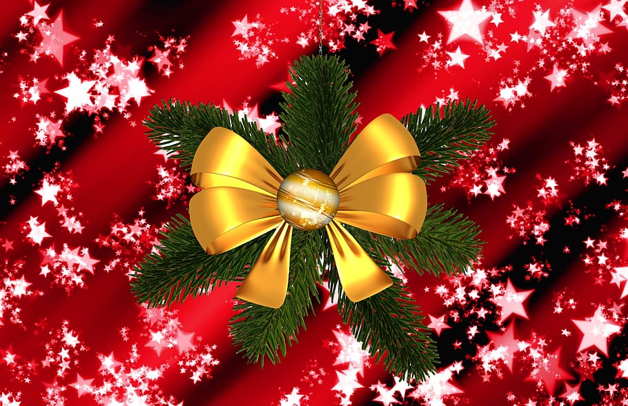 bow tie illustration, christmas, star, winter, celebration, ornament, shiny, tannenzweig, fir, spruce