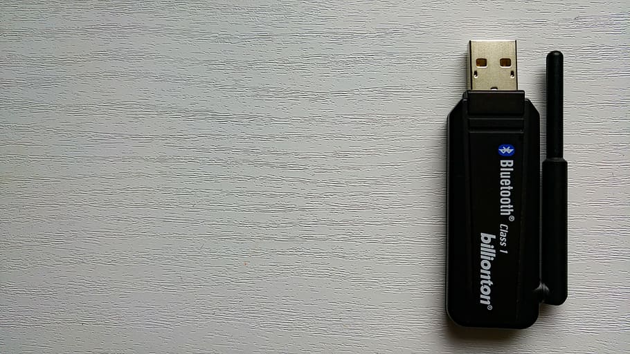 preto, bluetooth flash drive, bluetooth, sem fio, dongle, usb, o dispositivo, dispositivo periférico, computador, estar conectado ao adaptador externo