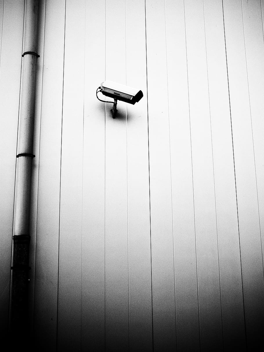 cámara de seguridad negra, cámara, sistema de seguridad, cámara de seguridad, cctv, blanco y negro, espía, nsa, seguridad, metal