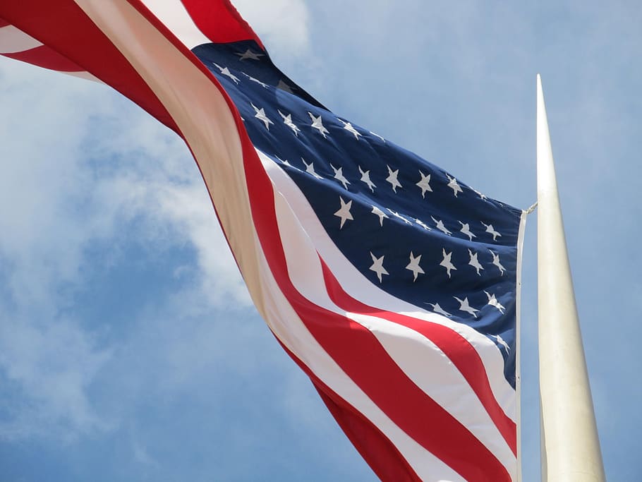 american flag, patriotism, united states, usa, patriotic, waving, breeze, windy, flag, flagpole