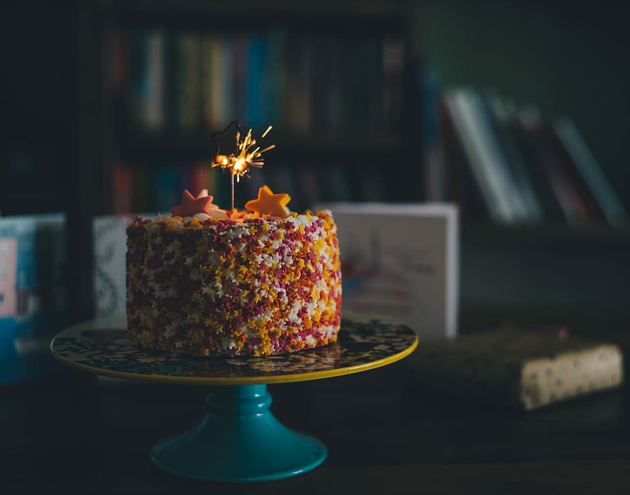 Birthday cake, birthday, cake, celebration, color, colorful, colors, star, sweet, candle