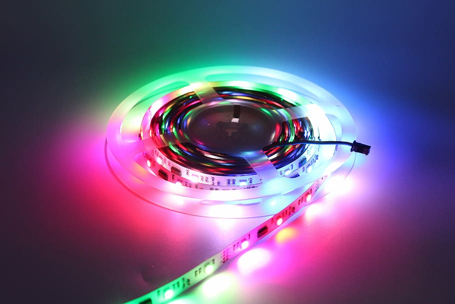 ledtape, ledstrip, led, lamp, magic, color, flexible, bubble, multi colored, close-up